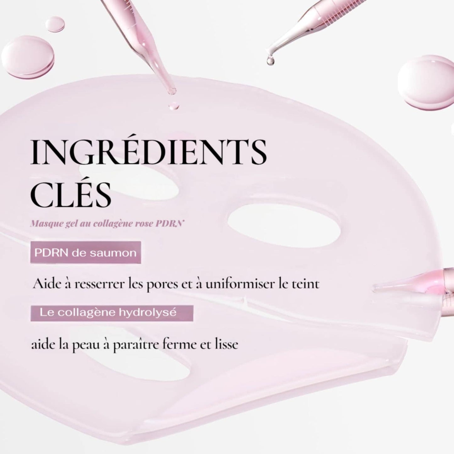 masque collagene pdrn peau ferme et hydratée