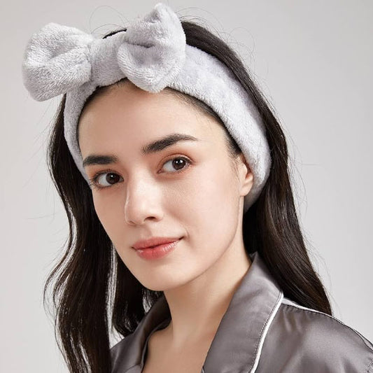 Bandeau maquillage gris