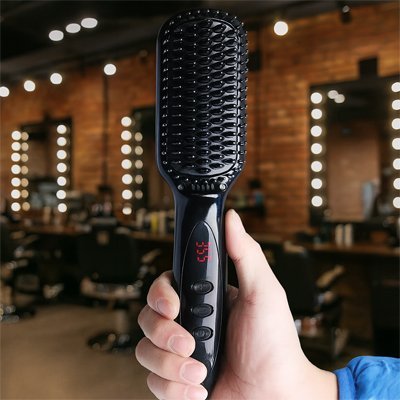 Brosse lissante chauffante lissage sans plaques