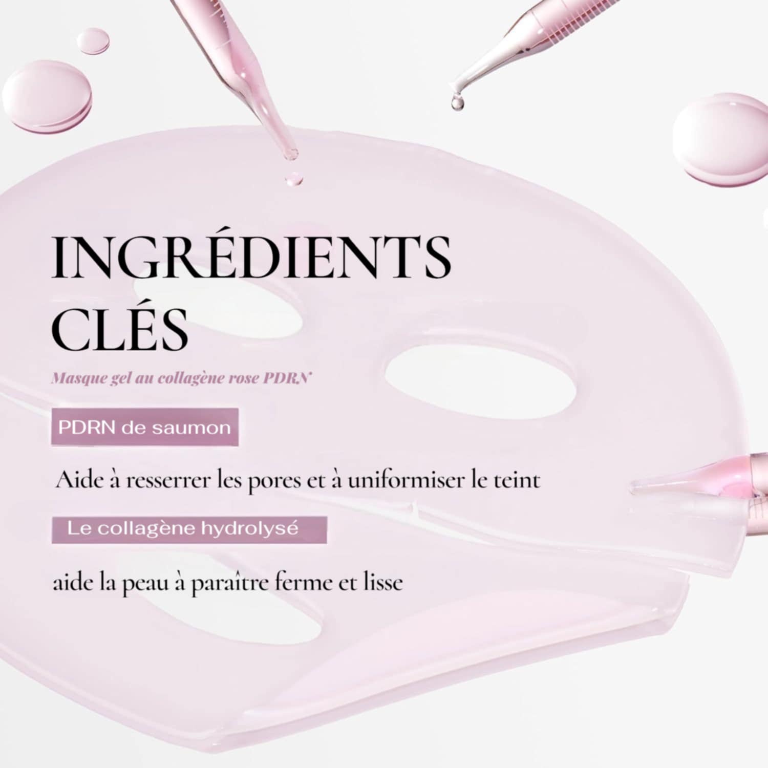 masque collagene pdrn peau ferme et hydratée