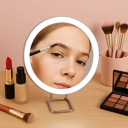 Miroir maquillage LED 10x | Lumière réglable - SkinSooBeauty