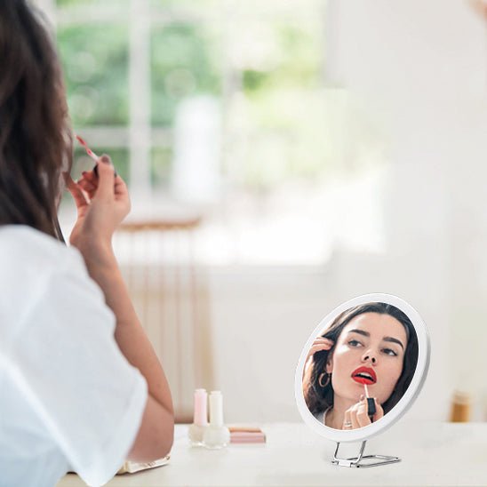 Miroir maquillage LED 10x | Lumière réglable - SkinSooBeauty