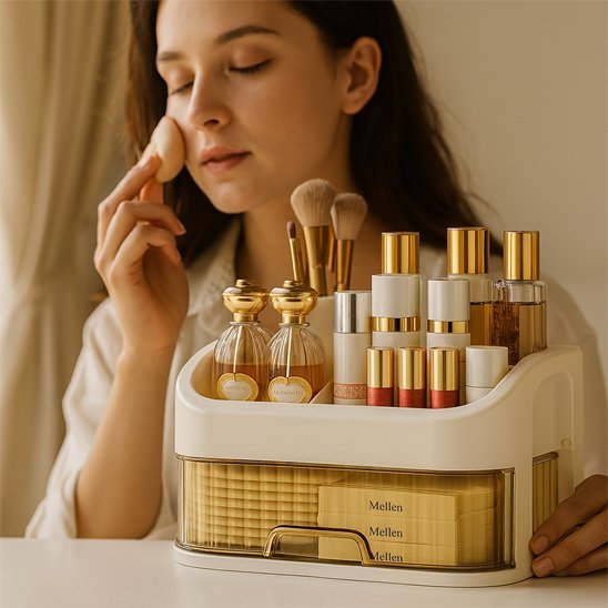 Organisateur maquillage acrylique transparent | Clarity - SkinSooBeauty