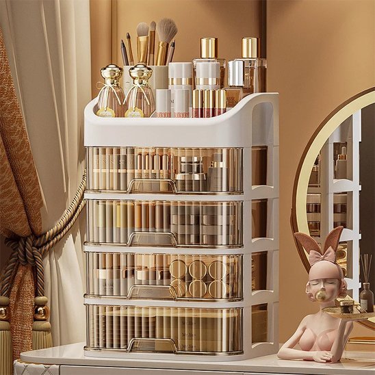 Organisateur maquillage acrylique transparent | Clarity - SkinSooBeauty