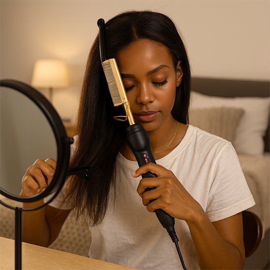 Peigne chauffant LissExpress cheveux disciplinés