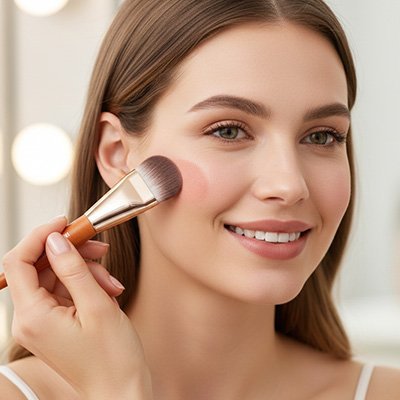 Pinceau blush professionnel application legere