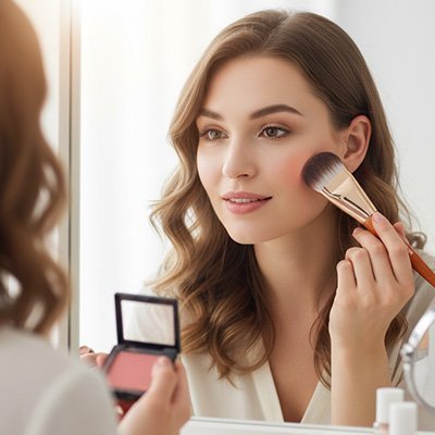 Pinceau blush professionnel pratique