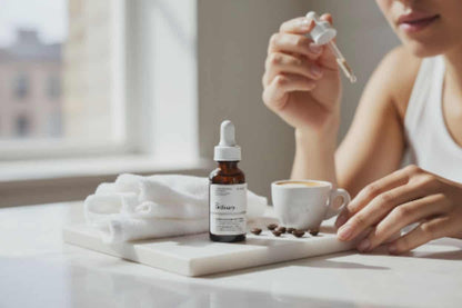 serum visage the ordinary caffeine anticernes